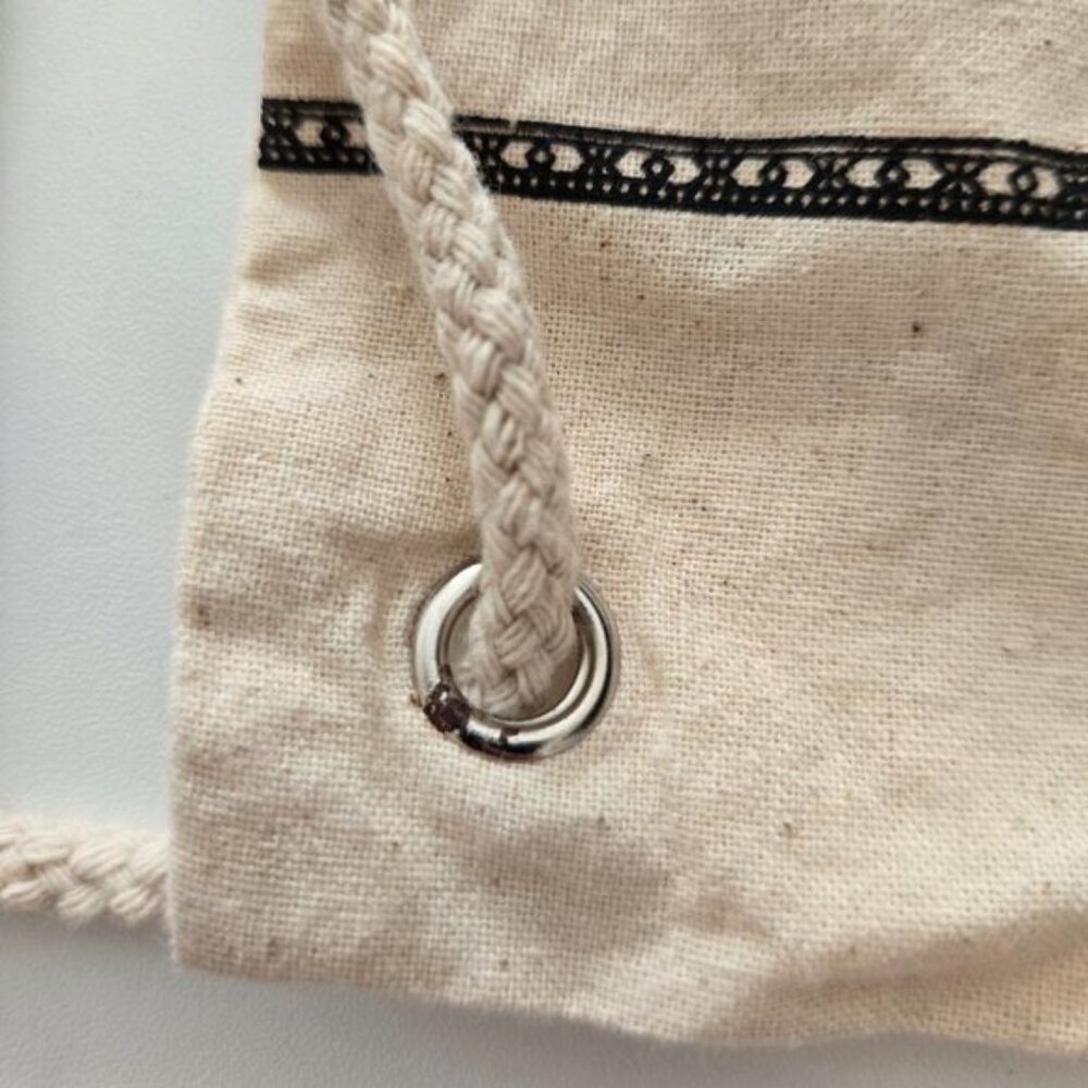 Spell‎ Drawstring Peacock Linen Bag Backpack - Picture 3 of 4